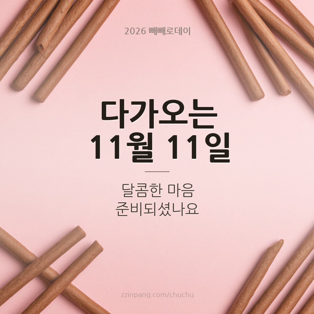 다가오는 11월 11일 빼빼로데이 안내 이미지