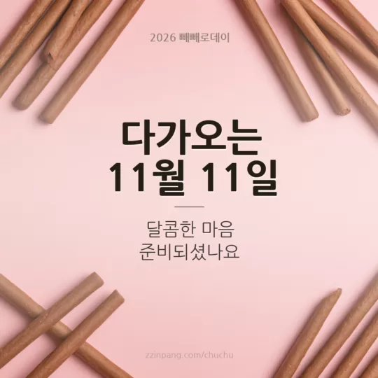 다가오는 11월 11일 빼빼로데이 안내 이미지