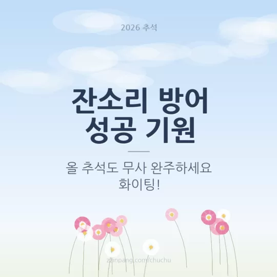 잔소리 방어 성공 기원 추석 유머 이미지